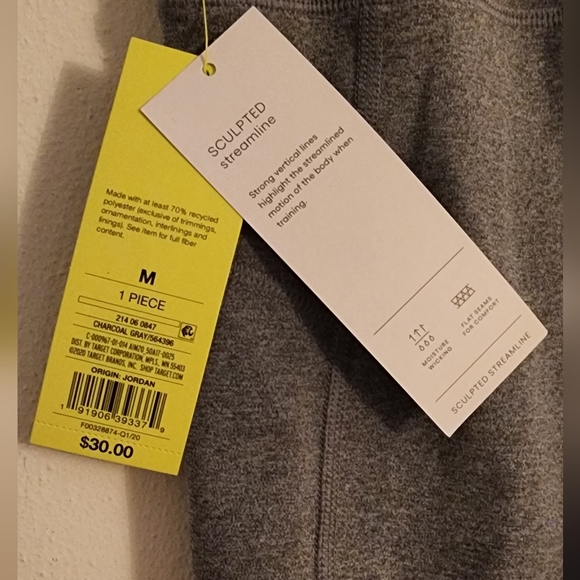 All In Motion Charcoal Gray Stretch Pants / Workout Pants - Size Medium NWT - Picture 4 of 6